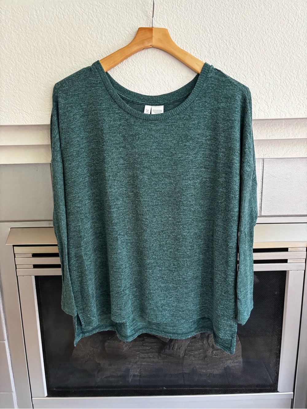 JOYSPUN Classic Lightweight Long-Sleeve Lounge Top Green LARGE (12-14) So Sof